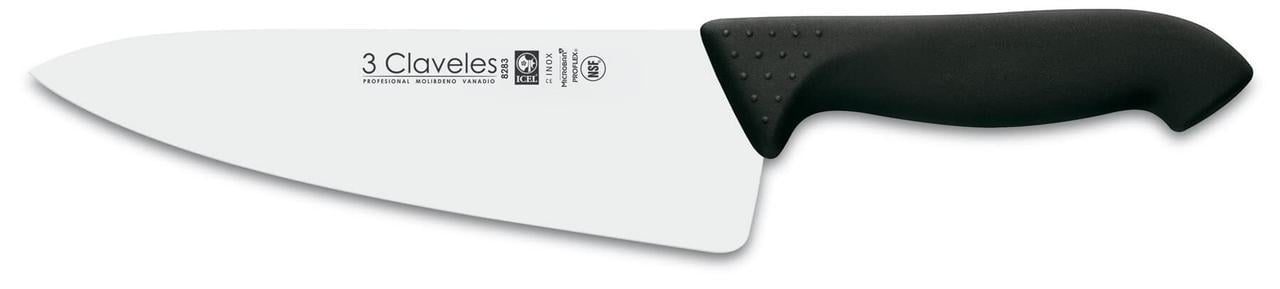 Шеф-нож кухонный европейский 3 Claveles Proflex всадной штампованный нержавеющая сталь 200 мм Черный (1882219975) - фото 1 Шеф-нож кухонный европейский 3 Claveles Proflex всадной штампованный нержавеющая сталь 200 мм Черный (1882219975) - фото 1