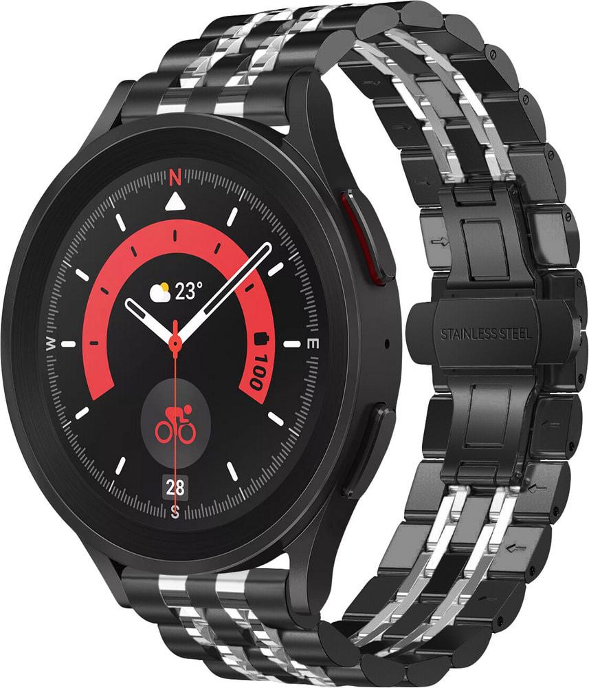Браслет металлический Spinye Line для Galaxy Watch 5 Pro Black Silver (29646-03)