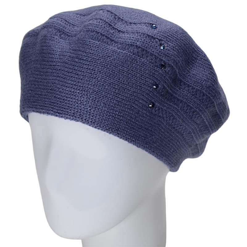Берет женский Lirus Линия двойной полушерстяной Джинсовый (119076)