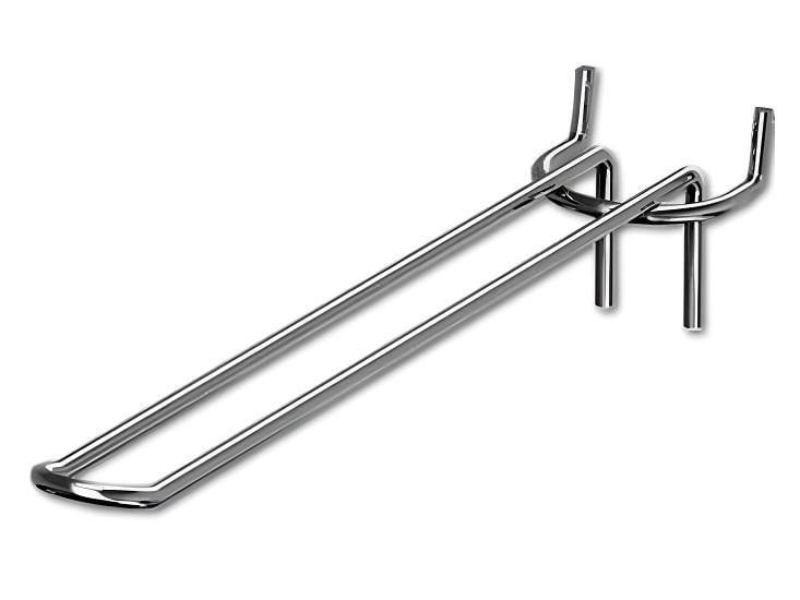 Гачок торговий подвійний для перфорованої стінки Хром (7074000)