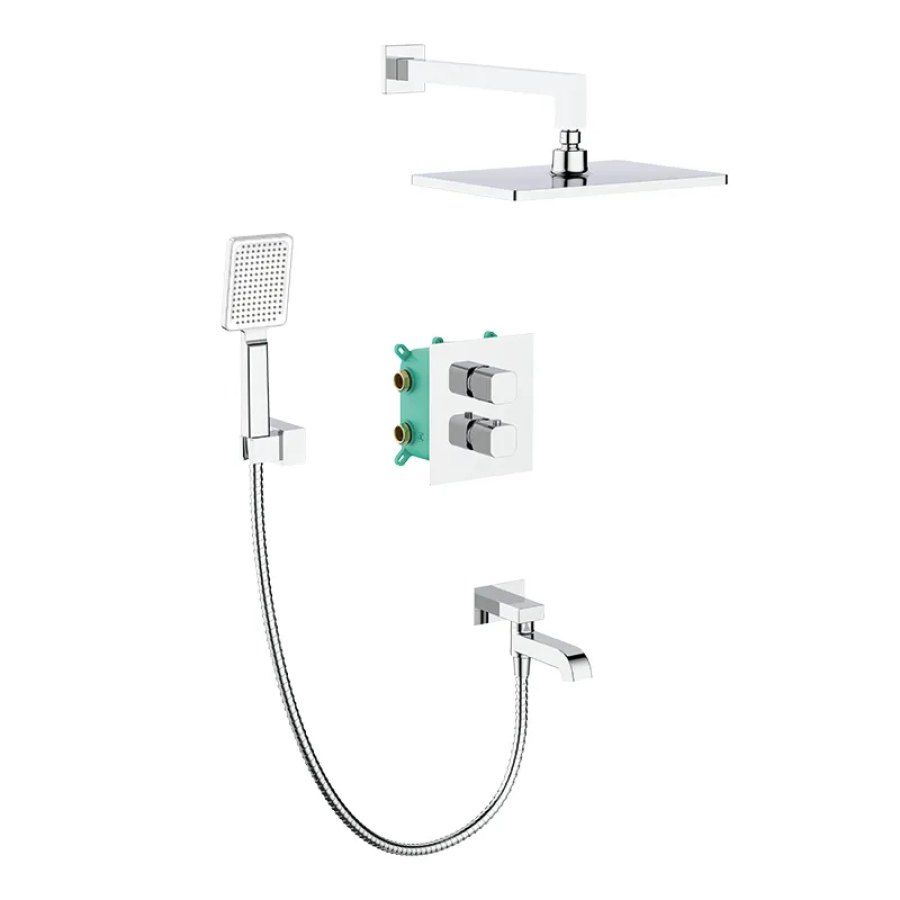 Душевая система встроенная с термостатом KOER KB-67011-01 Chrome (KR4726)