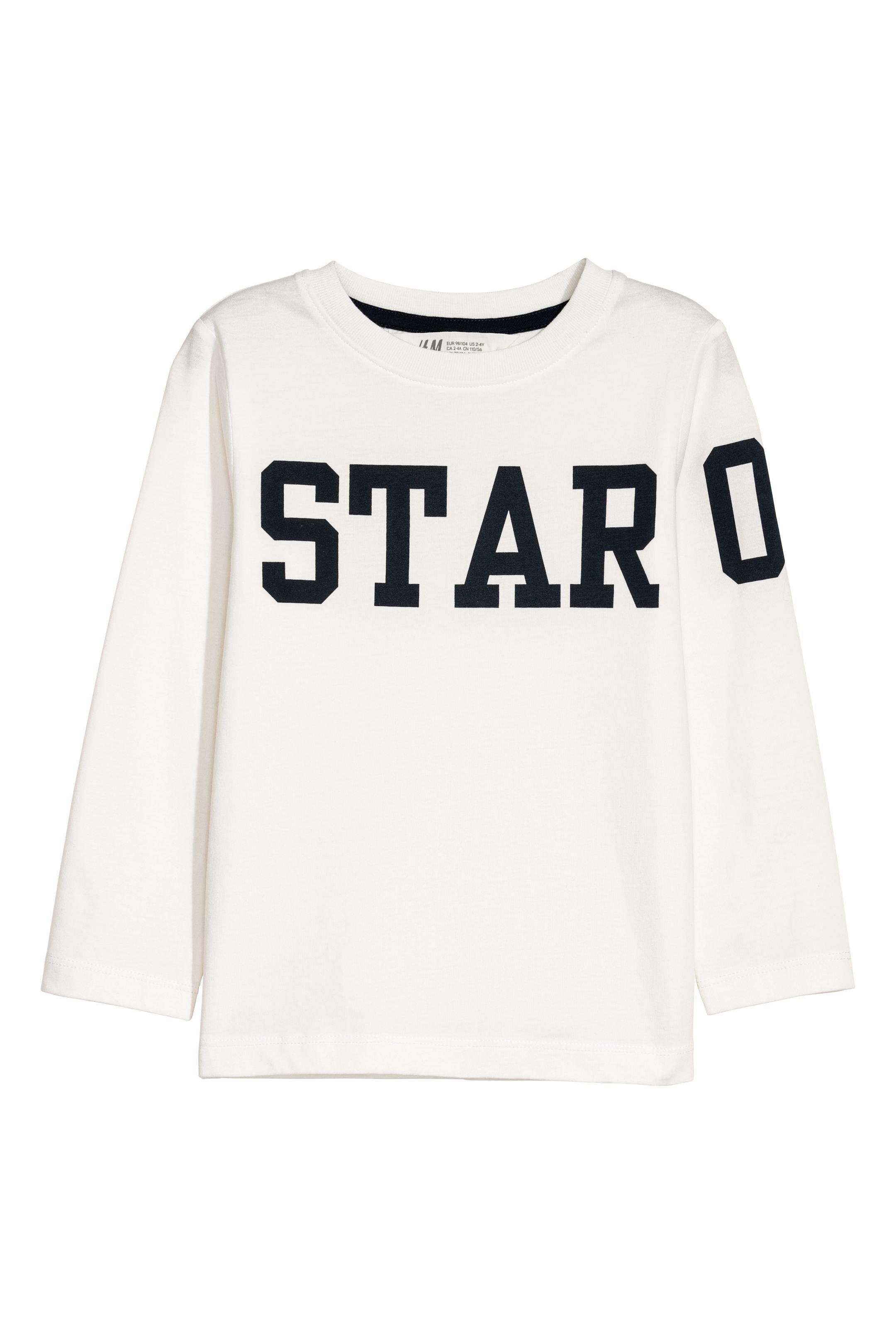 Лонгслив H&M 98-104 см Белый (6160237)