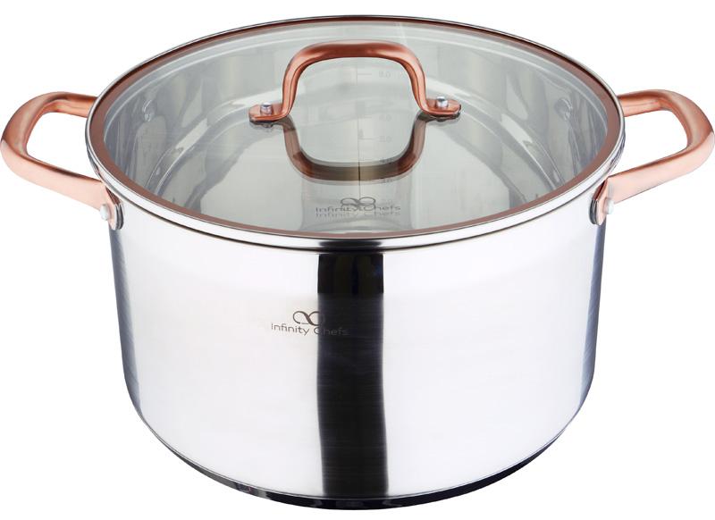 Кастрюля Bergner Infinity Chefs со стеклянной крышкой 9,5 л (BGIC-3506)