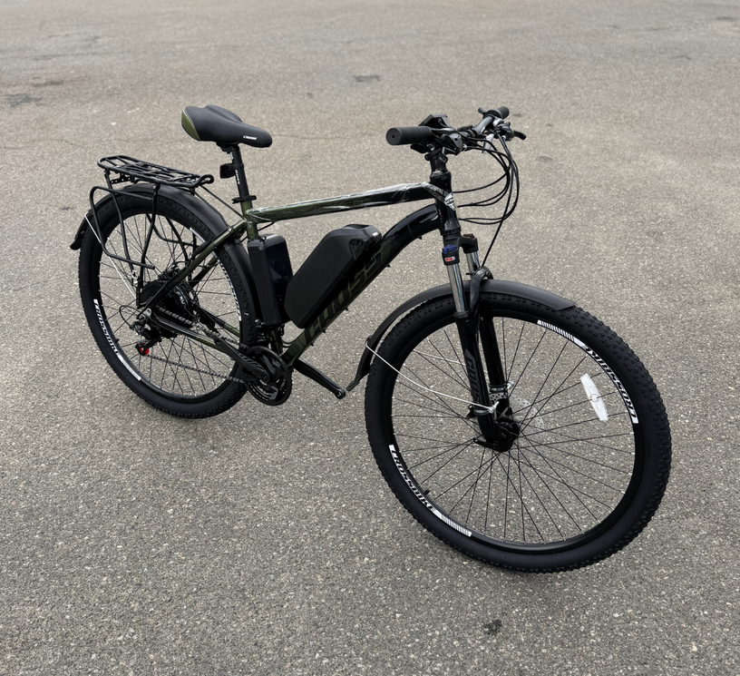 Велосипед с Е-комплектом с багажником Flash 2025 29" 48 В 1000 Вт MXSUS 21 Ah до 75 км запас хода дисплей LSD10 Pas-ассистент