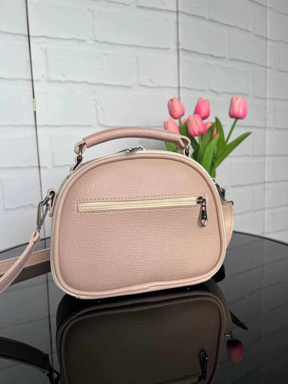 Сумка женская кросс-боди из экокожи и замши Темно-пудровый (2732414523) - фото 6 Сумка женская кросс-боди из экокожи и замши Темно-пудровый (2732414523) - фото 6