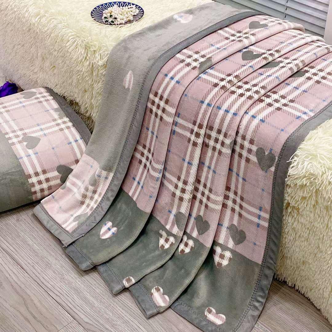 Плед велюровый двухсторонний 150х200 см Розовый з серым (700865)