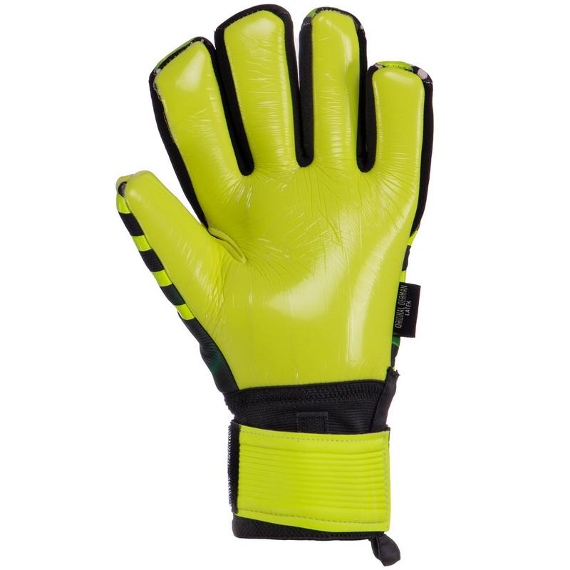 Перчатки вратарские Zelart SOCCERMAX GK-004 р. 9 Желтый/Черный/Салатовый (DR007756) - фото 2