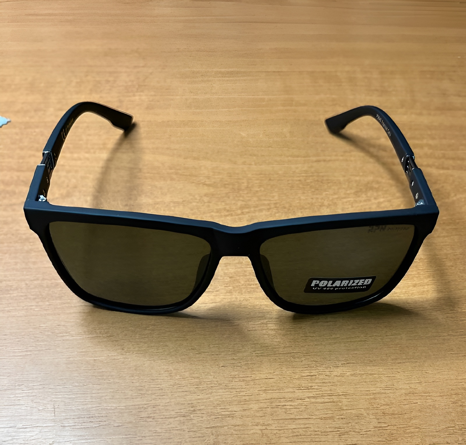 Сонцезахисні окуляри чоловічі Polaroid UV400 поляризаційні квадратні Чорний/G15 Зелений (ccdb0164) - фото 5