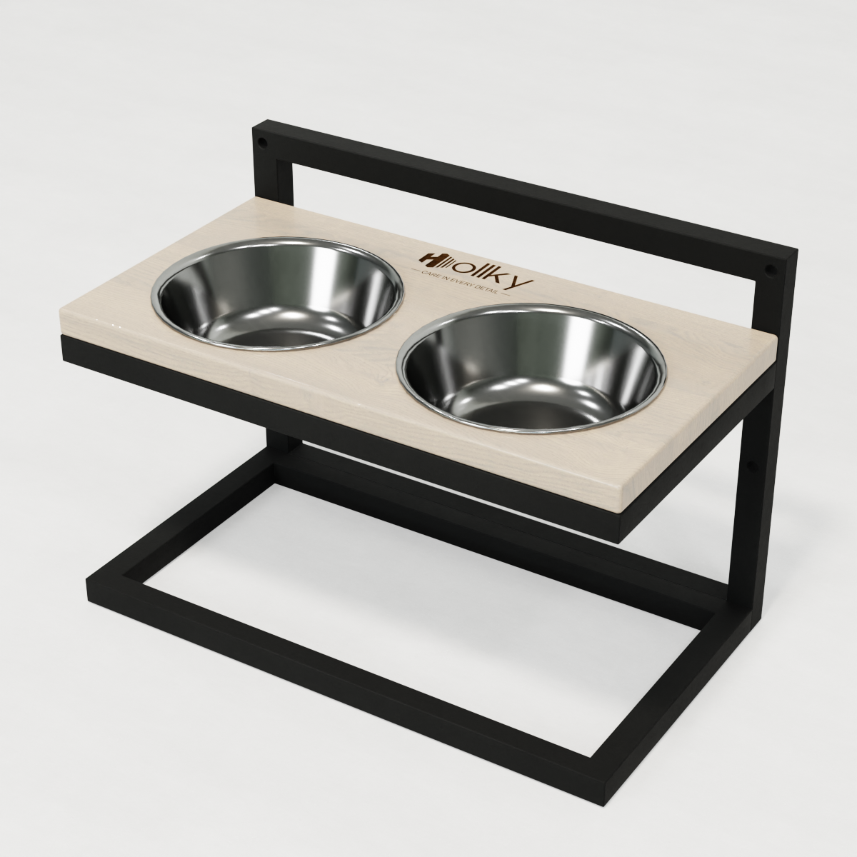 Миски на регулируемой подставке для средних собак Hollky Flex M 2х0,85 л (FM-422530-BLWH) - фото 9 Миски на регулируемой подставке для средних собак Hollky Flex M 2х0,85 л (FM-422530-BLWH) - фото 9