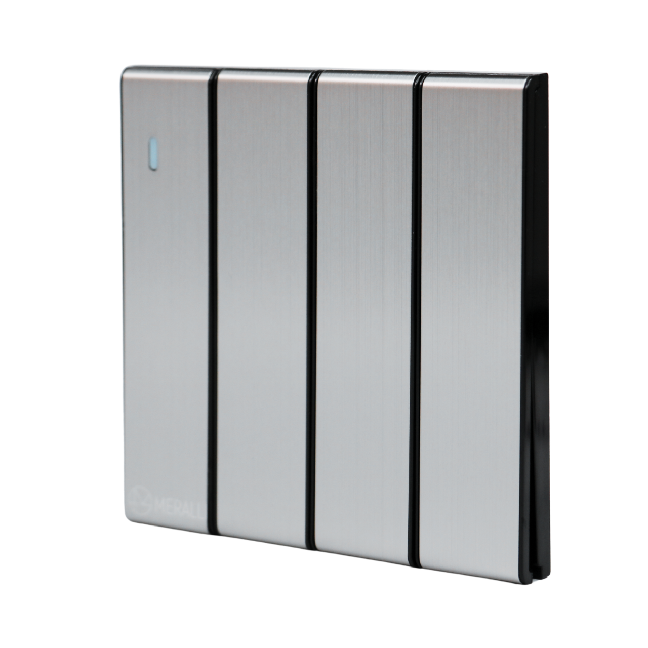 Комплект вимикач 4 MERALLI INOX безрамковий/квадратний підрозетник MERALLI горизонтальний Білий - фото 6 Комплект вимикач 4 MERALLI INOX безрамковий/квадратний підрозетник MERALLI горизонтальний Білий - фото 6