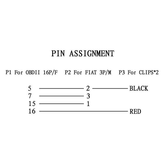 Перехідник OBD2 на Fiat Chery Amulet 3 pin (1097885171) - фото 6