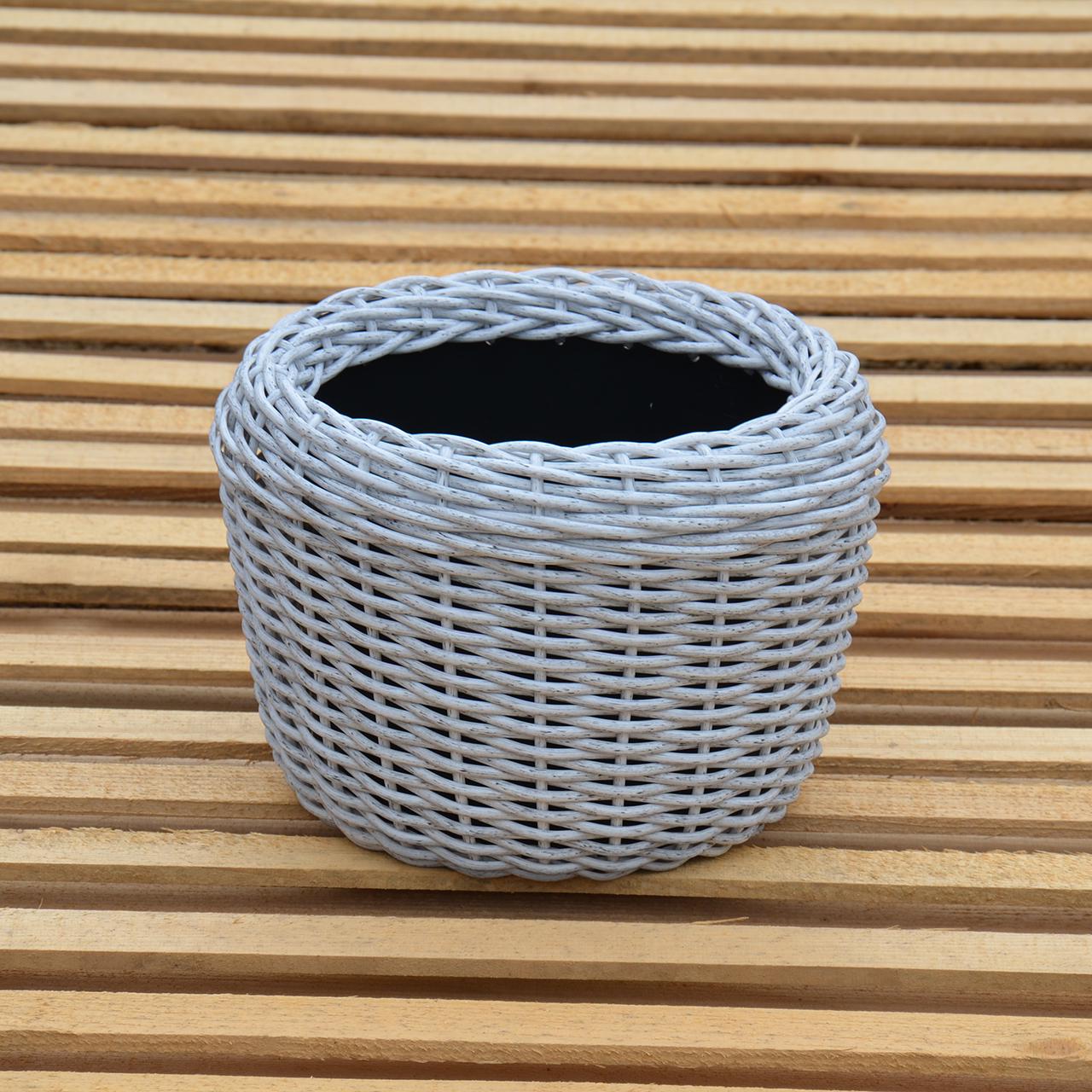 Кашпо для рослин з штучного ротангу 12 л Біла береза (11717134) - фото 5 Кашпо для рослин з штучного ротангу 12 л Біла береза (11717134) - фото 5