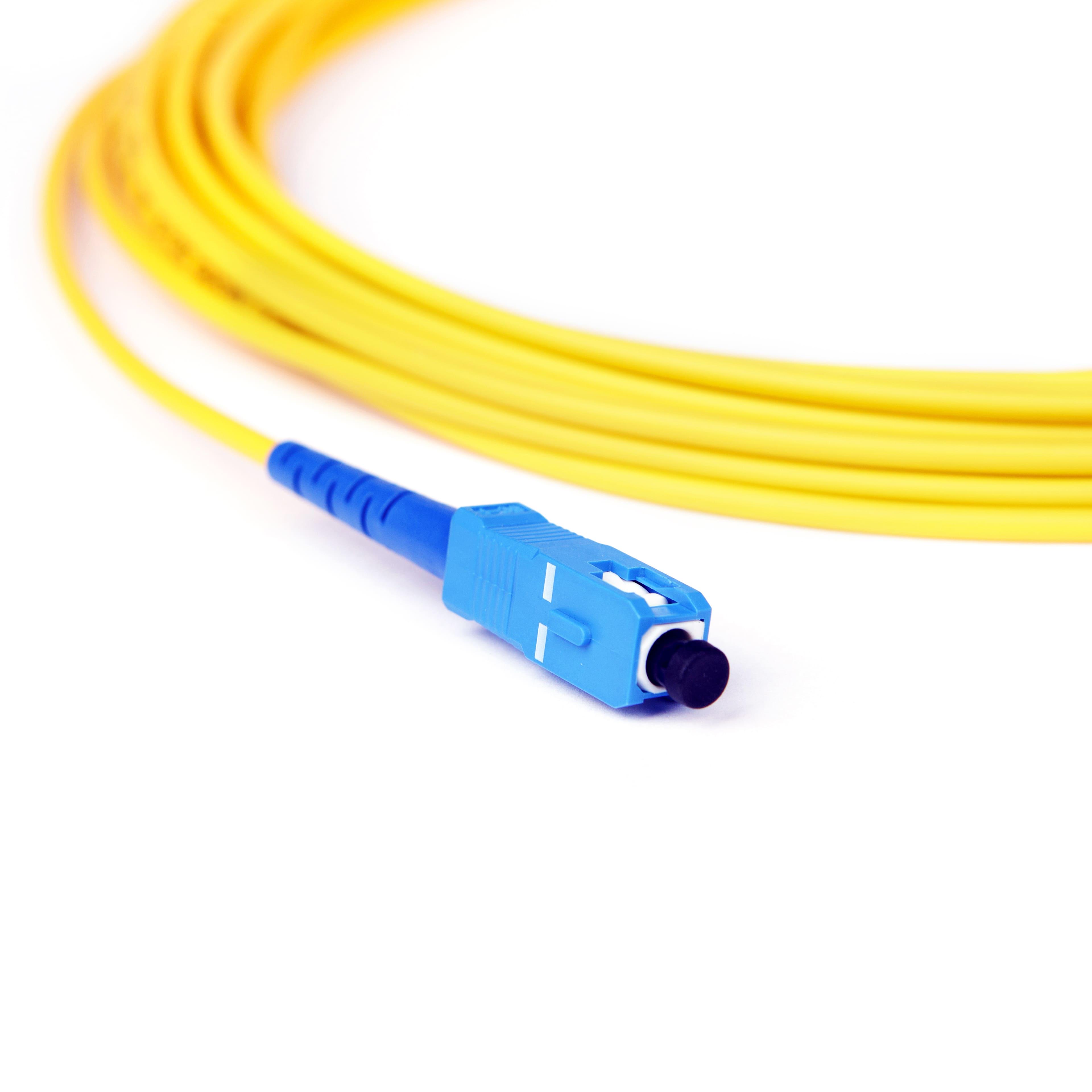 Патч-корд оптический Simplex SC/UPC-SC/APC LSZH Singlemode G.652.D (SM) 3 мм 3 м Желтый (10134) - фото 4