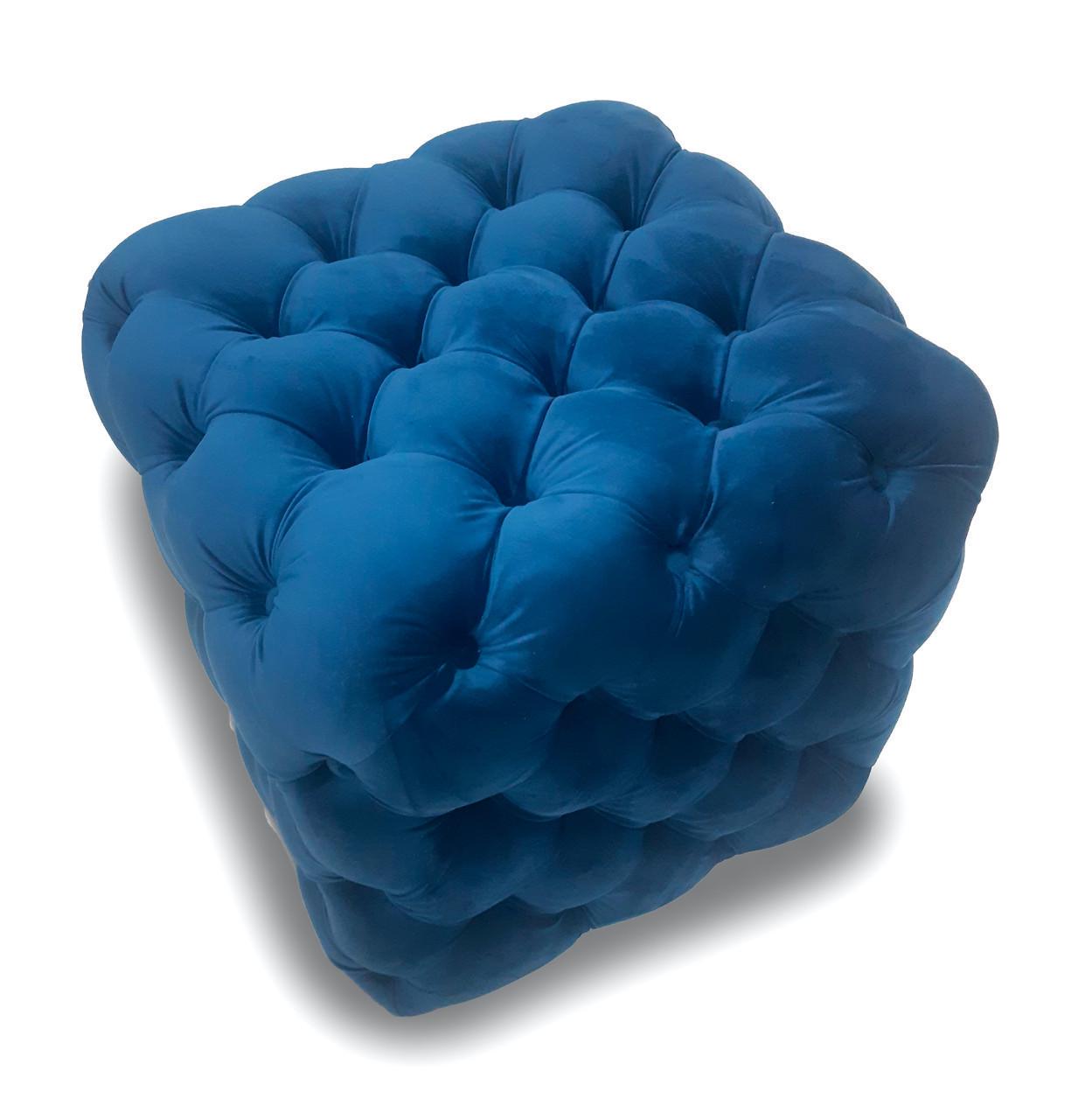 Пуф Mebelle Cubic велюр 45x45x45 см Блакитний (0235) - фото 2 Пуф Mebelle Cubic велюр 45x45x45 см Блакитний (0235) - фото 2