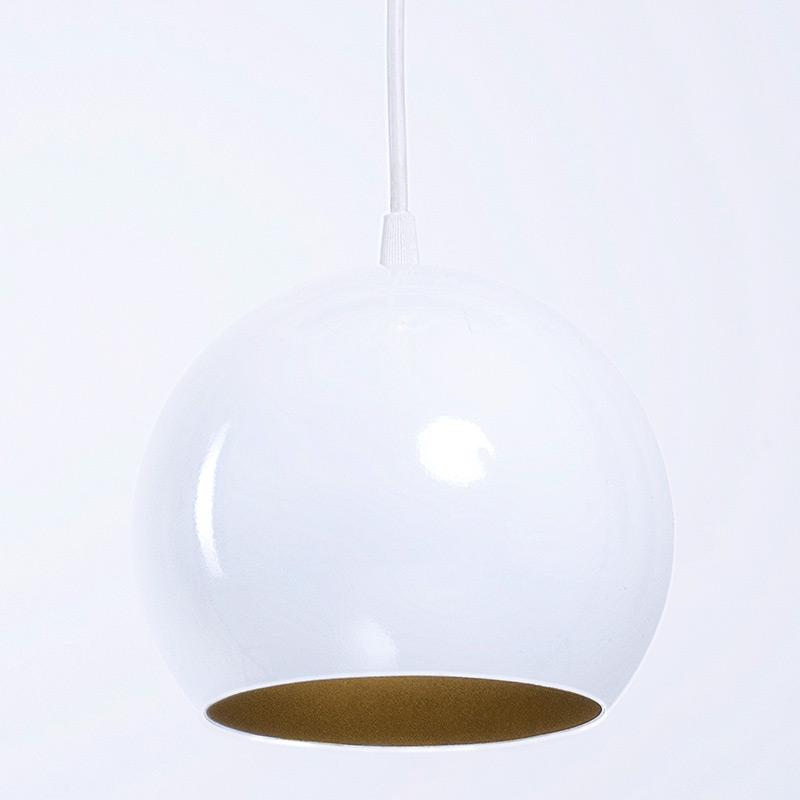 Светильник подвесной Bowl P150 Белый глянец с золотом