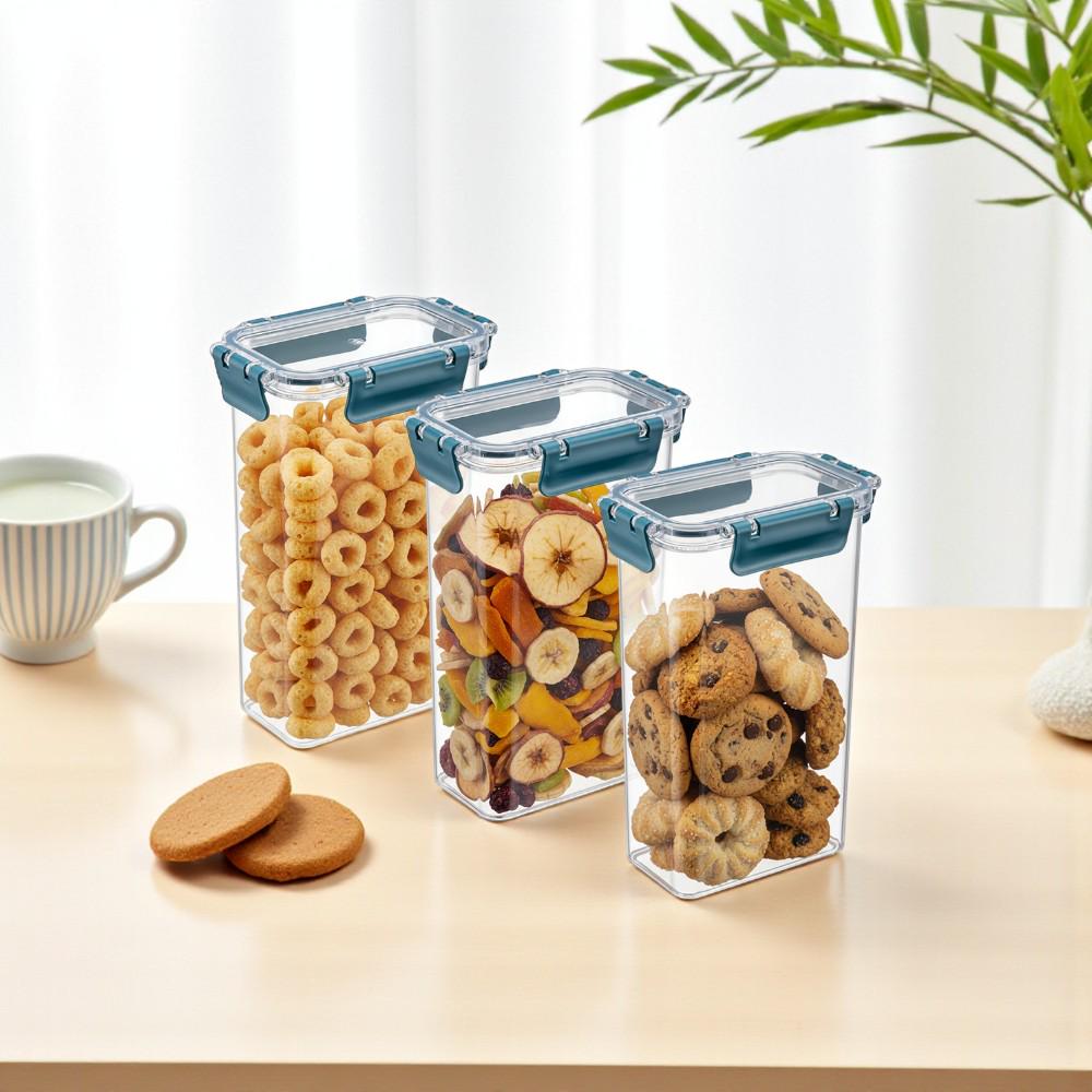 Набор для хранения продуктов 1,6 л 3 шт. Прозрачный (29860850) - фото 2 Набор для хранения продуктов 1,6 л 3 шт. Прозрачный (29860850) - фото 2