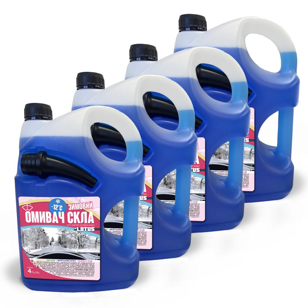 Очищувач скла Lotus Морський Бриз зимовий -12°С каністра з носиком 4 л х 4 шт. (2102580084) Очищувач скла Lotus Морський Бриз зимовий -12°С каністра з носиком 4 л х 4 шт. (2102580084)