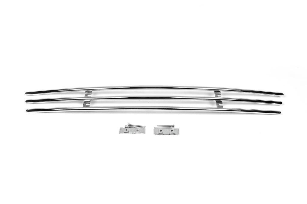 Решетка в бампер для Volkswagen T5 рестайлинг 2010-2015 гг. нержавеющая сталь