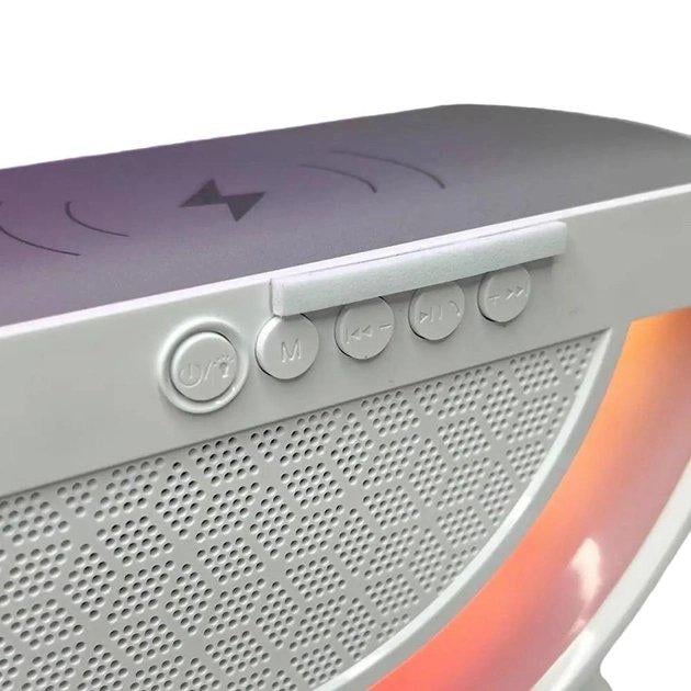 Ночник аккумуляторный BT-2301 RGB с беспроводной зарядкой и Bluetooth колонкой (16044615) - фото 6