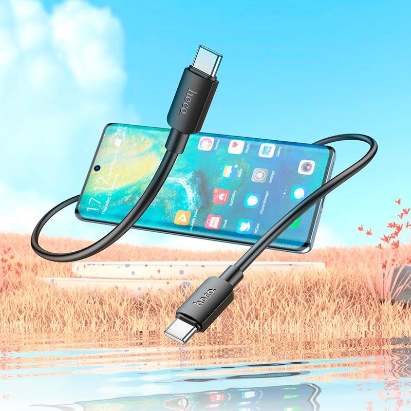 Кабель для зарядки Hoco X96 Type-C-Type-C Hyper fast charging data cable 1 м Черный (5d8211ab) - фото 4