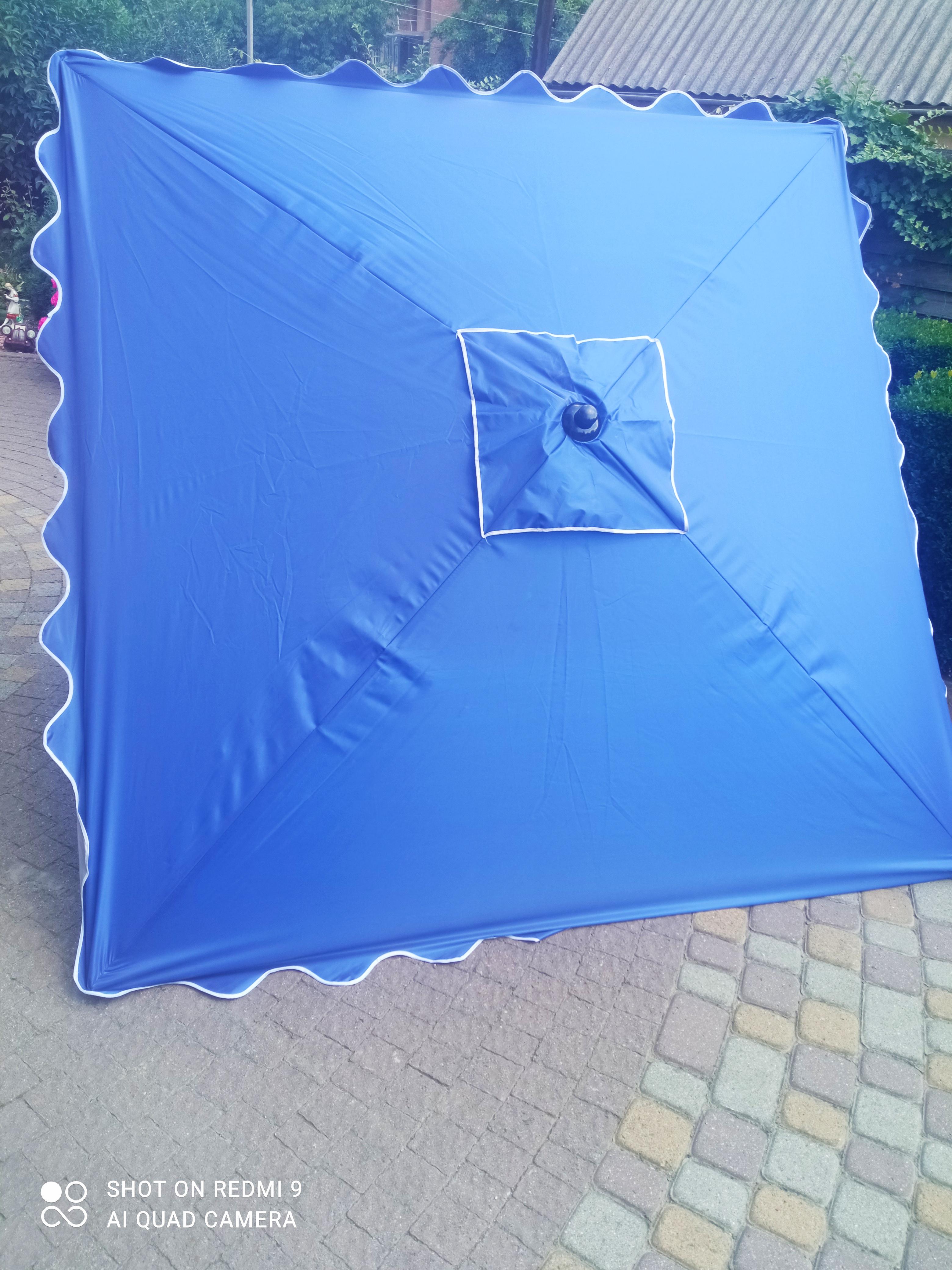 Зонт торговий з клапаном 3х3 м Синій/Срібний (25410490) - фото 5 Зонт торговий з клапаном 3х3 м Синій/Срібний (25410490) - фото 5