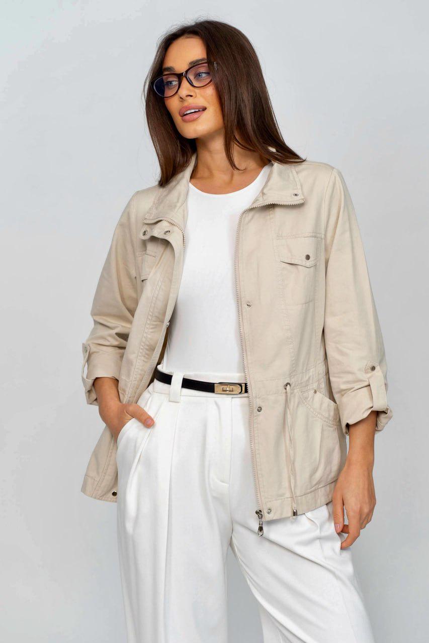 Куртка-сафарі жіноча 4XL Айворі (33386557)