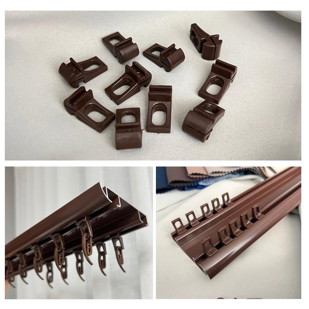 Бігунки KS для профільних карнизів Quadrum 100 шт. Коричневий - фото 4