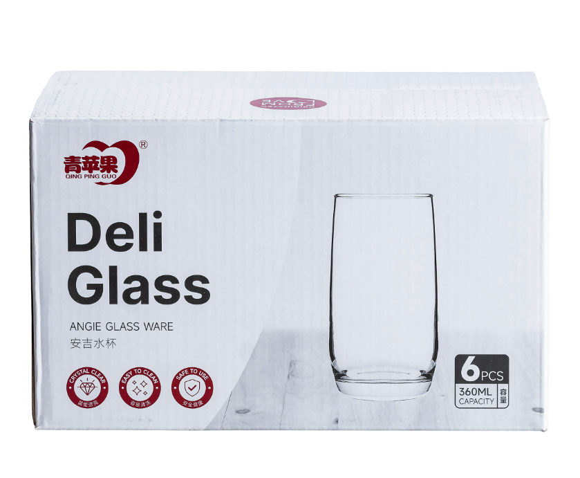 Набор стаканов Deli Glass высоких 6 шт. по 360 мл Прозрачный - фото 4 Набор стаканов Deli Glass высоких 6 шт. по 360 мл Прозрачный - фото 4