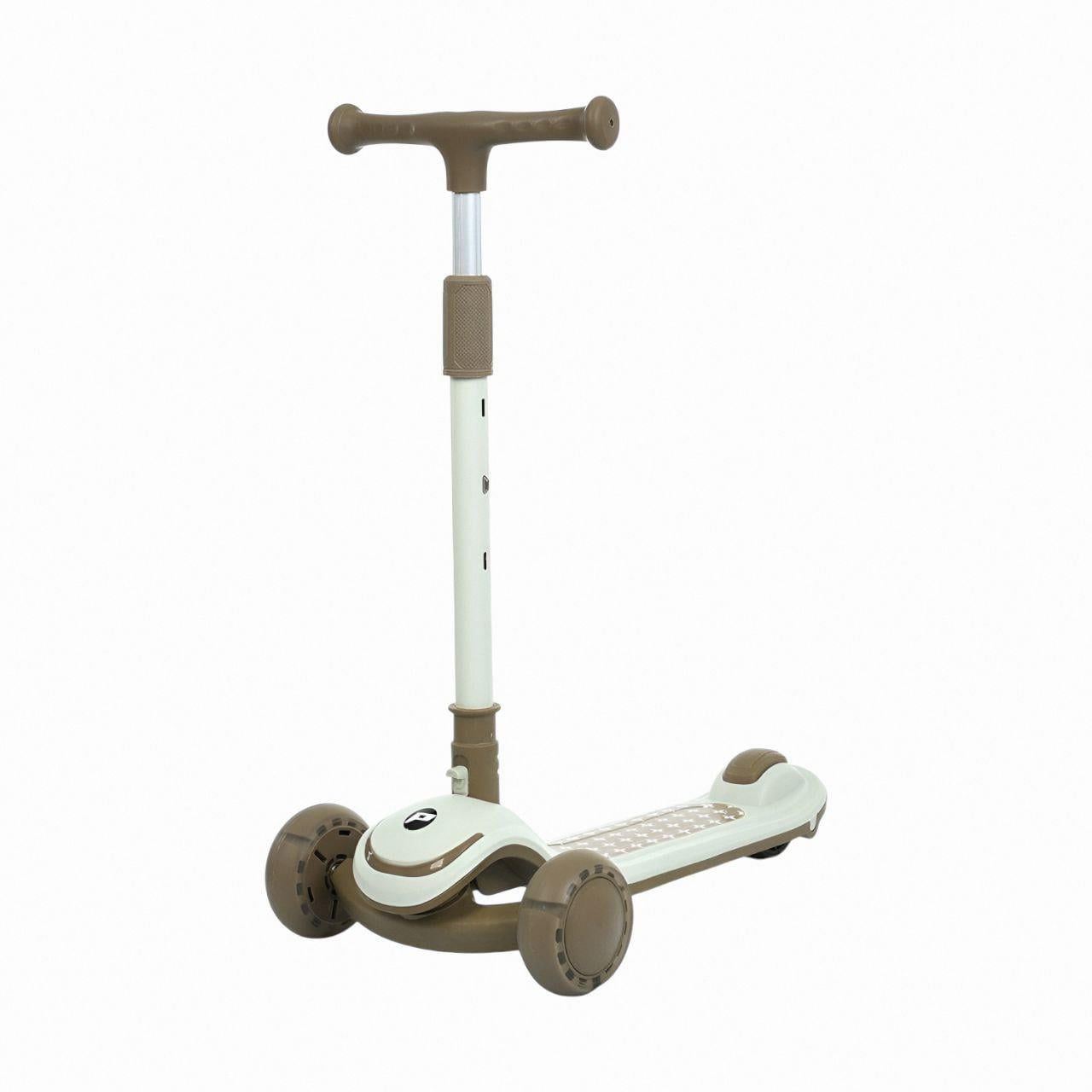 Самокат JR3-128-BRN металл/пластик подножка с нескользкой поверхностью 68x36x16 см Бежевый (26394519)
