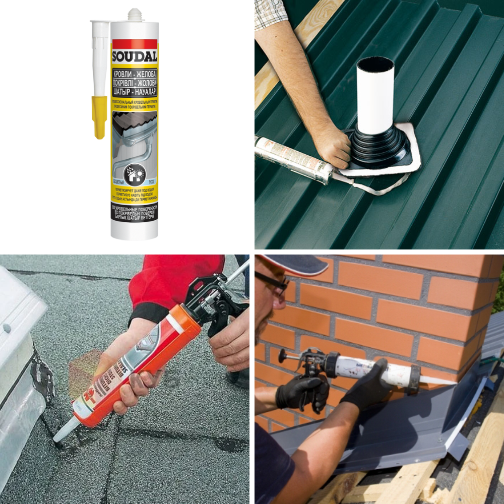 Герметик кровельный акриловый профессиональный AQUAFIX 280 мл Прозрачный (20000000065101) - фото 3