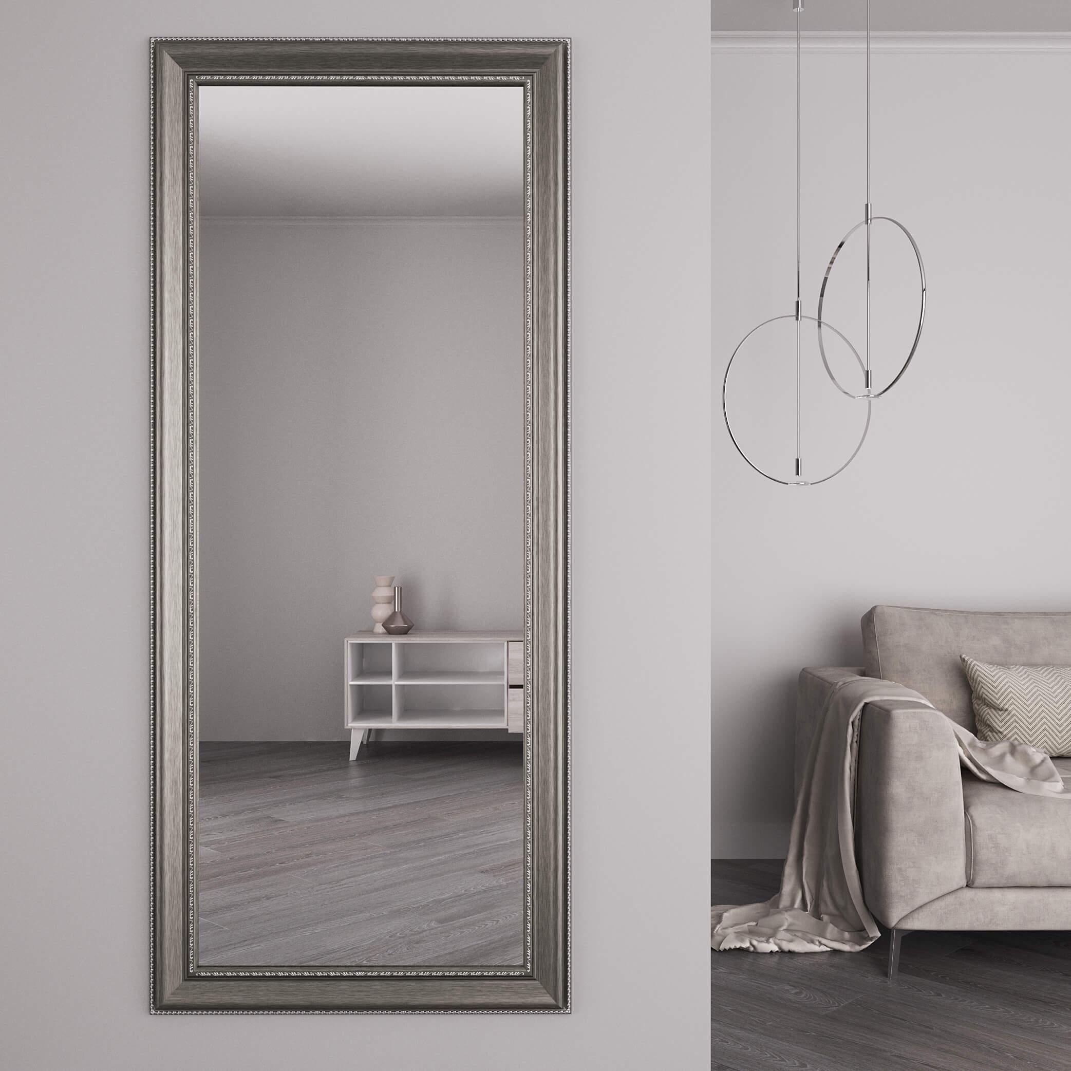 Дзеркало в повний зріст Black Mirror на стіну 186х86 см Сріблястий (8731-26)