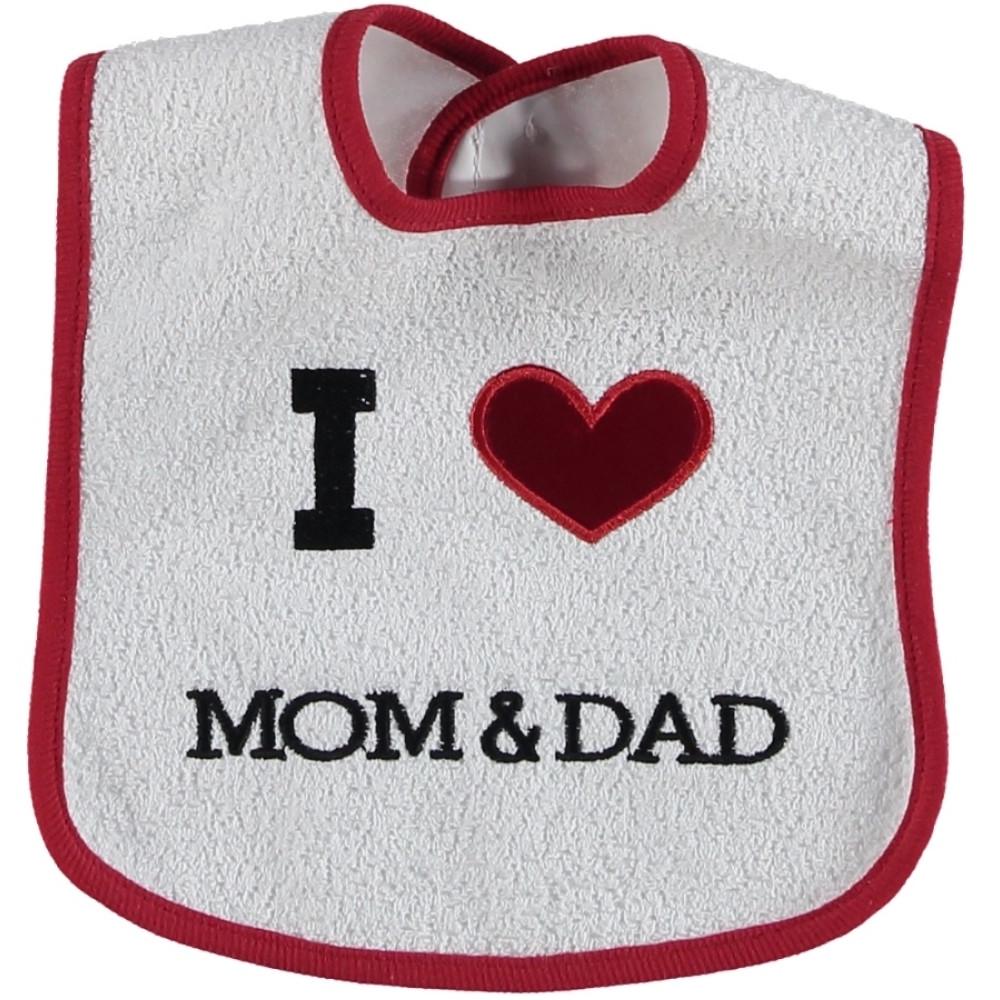 Слинявчик на липучці Babytone I love MOM&DAD (239564)