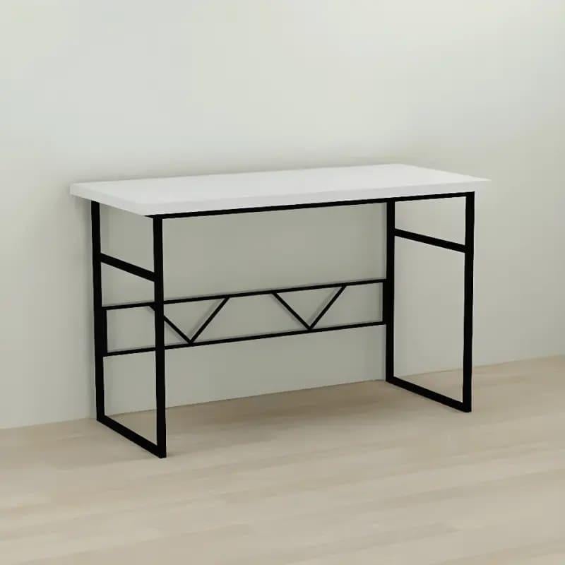 Комп'ютерний стіл Ferrum-decor Райан ДСП 32 мм 75x140x70 см Чорний/Білий (FRD-103726)