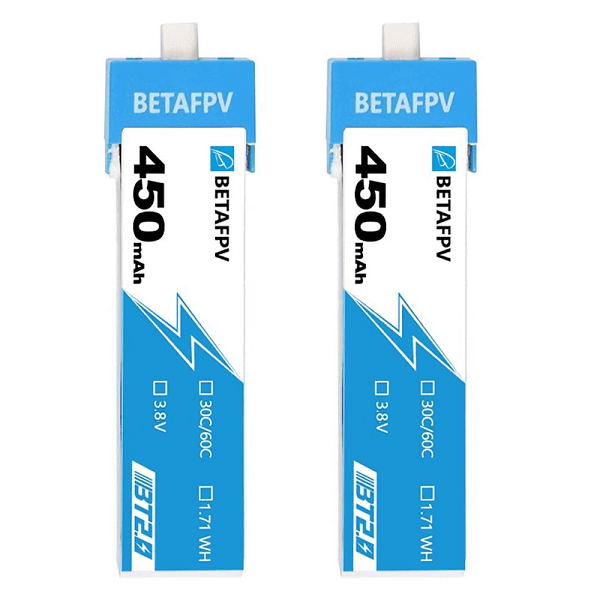 Аккумуляторы для квадрокоптера BetaFPV Cetus Pro/Cetus X на 450 mAh 1S BT2.0 2 шт. (d367) - фото 2