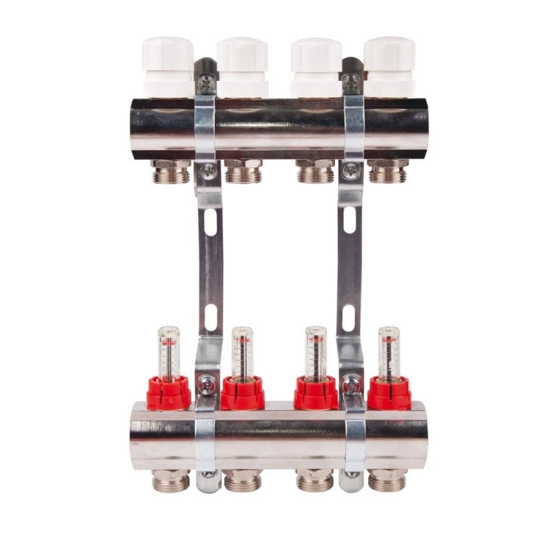 Коллектор с расходомерами SD Plus 1" на 6 выходов