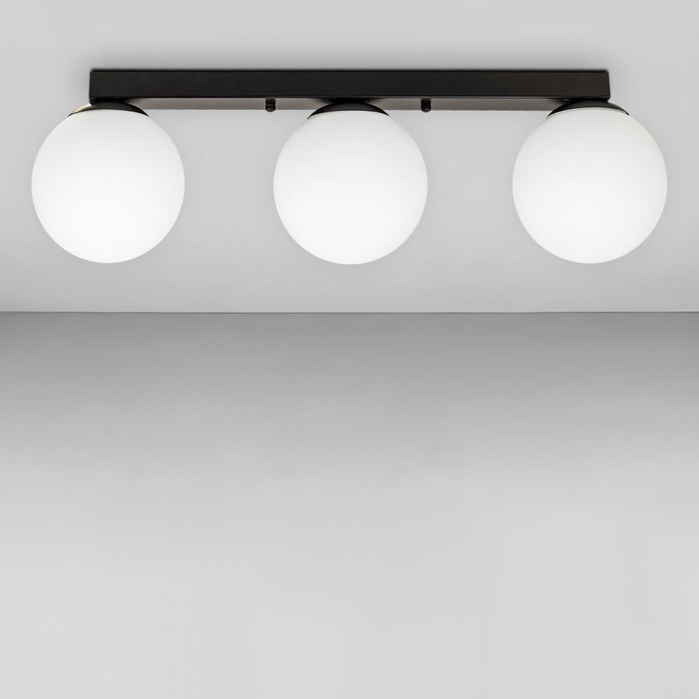Люстра потолочная лофт Light House LS-18638F-3 BK/WH 500 Черный/Белый