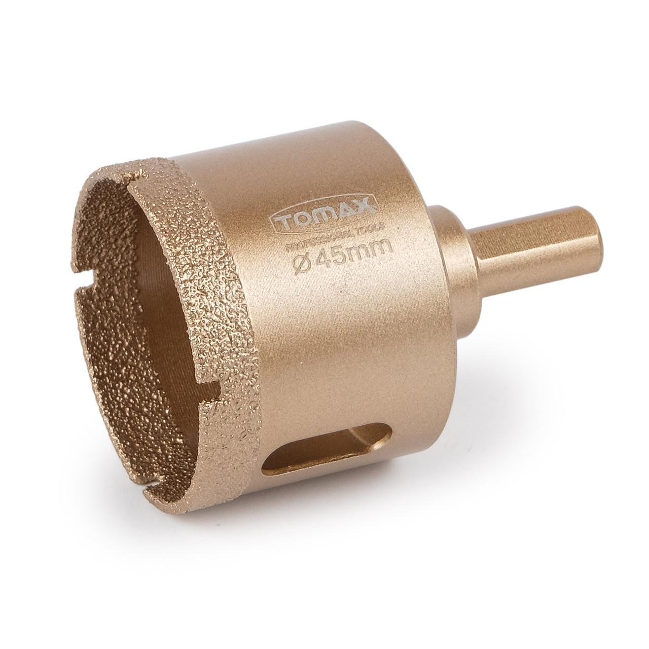 Коронка для плитки/керамогранита TOMAX 45 мм алмазная (1689015765) - фото 1