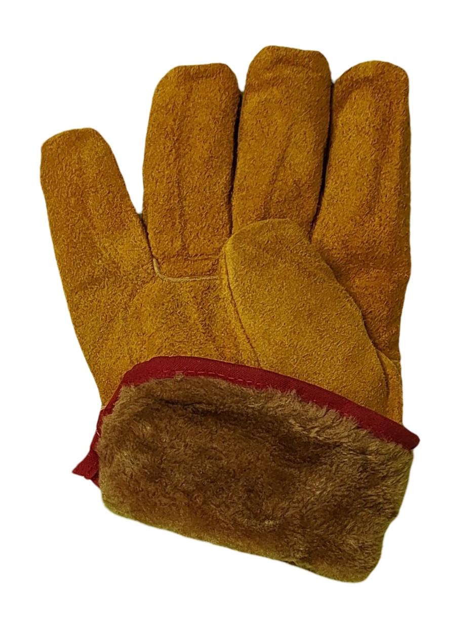 Перчатки рабочие сварщика пятипалые зимние на меху Желтый (485) - фото 3 Перчатки рабочие сварщика пятипалые зимние на меху Желтый (485) - фото 3