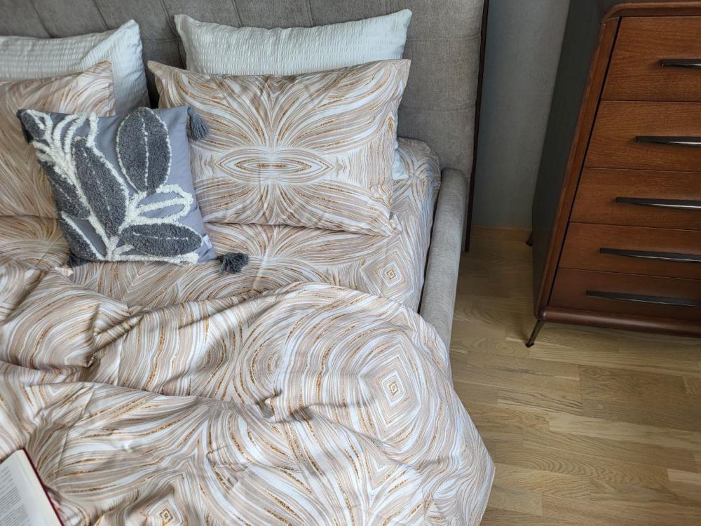 Комплект постельного белья Янтарь безь PREMIUM евро/наволочки 50х70/70х70 см (8986) - фото 2 Комплект постельного белья Янтарь безь PREMIUM евро/наволочки 50х70/70х70 см (8986) - фото 2