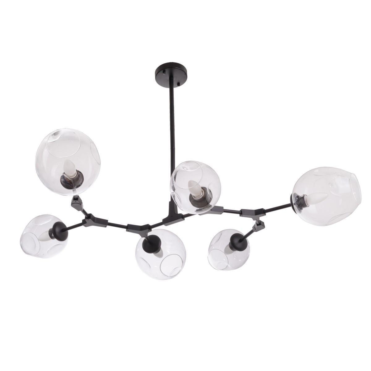 Люстра молекула Brille в зале E27 60W BK BL-338C/6 24-259