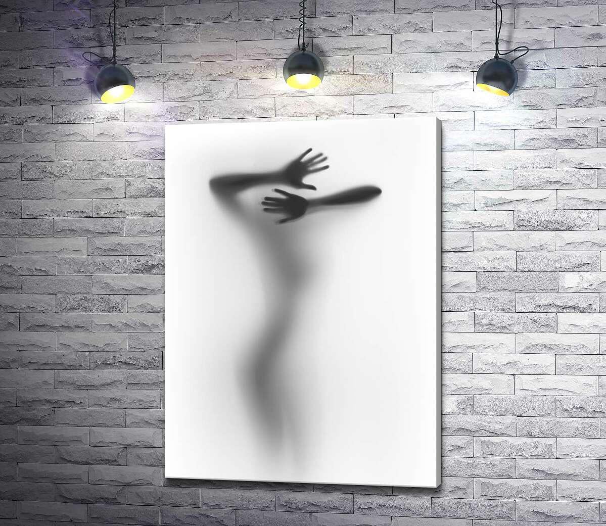 Картина ArtPoster Манливий жіночий силует за склом 94x130 см Модуль №1 (000096)