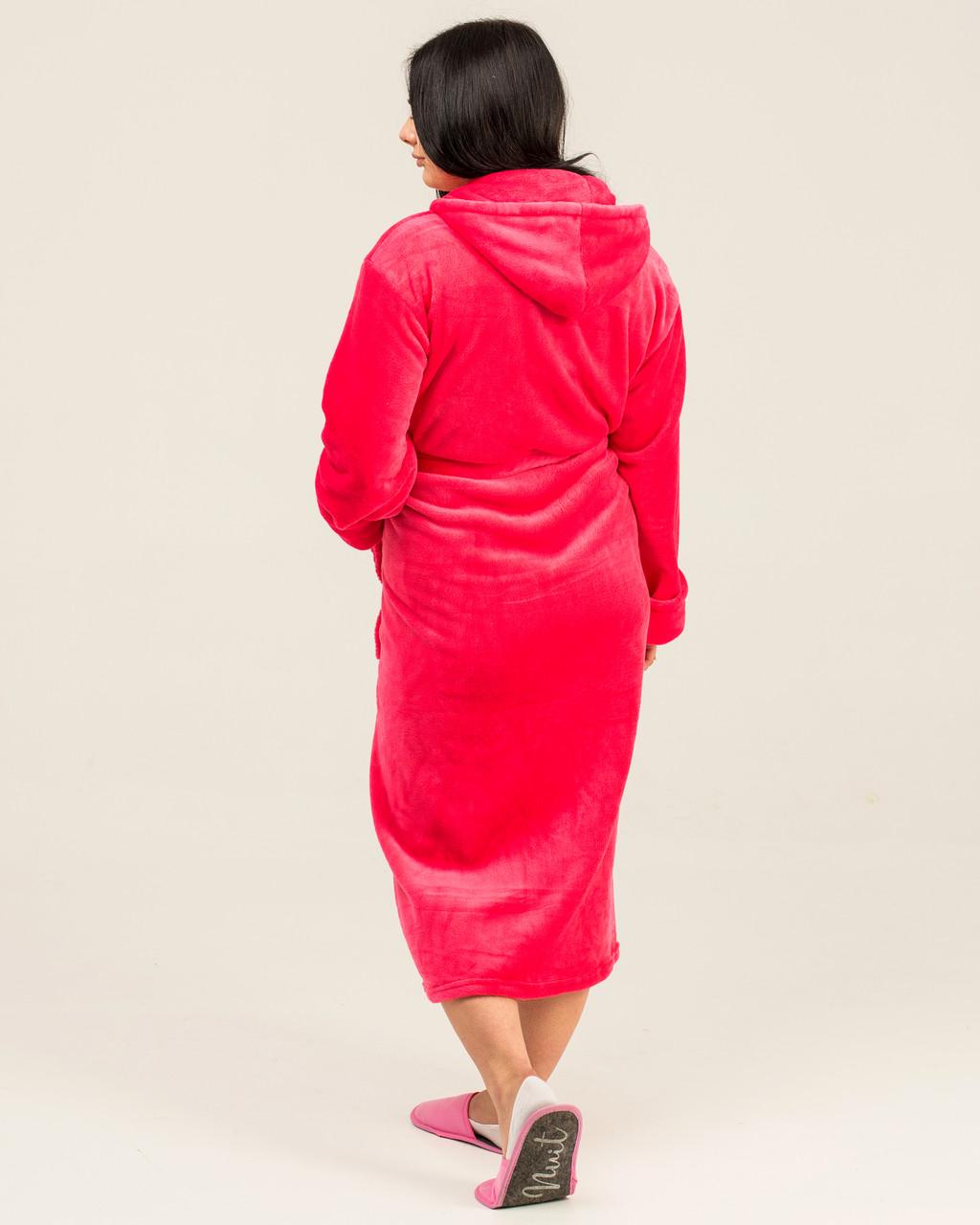 Халат женский на запах с капюшоном махровый 2 кармана M Манго (48) - фото 3 Халат женский на запах с капюшоном махровый 2 кармана M Манго (48) - фото 3