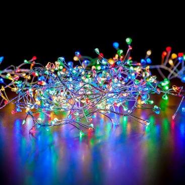 Гирлянда-нить Роса мишура USB с пультом 3 м 150LED Разноцветный (1000-RV342M)