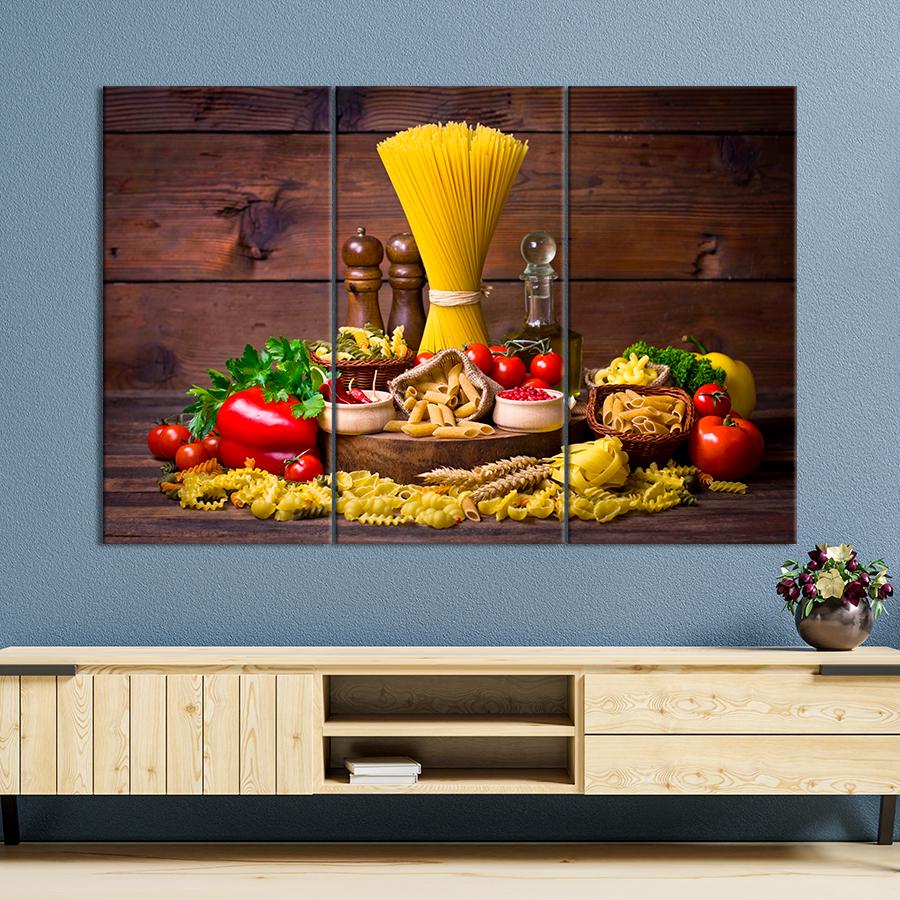 Настенний декор Итальянская паста и свежие овощи 156x100 см (A520-3)