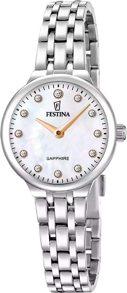Наручные часы женские Festina F20744/1 Mademoiselle со стальным корпусом/сапфировым стеклом WR 50 м и перламутровым циферблатом