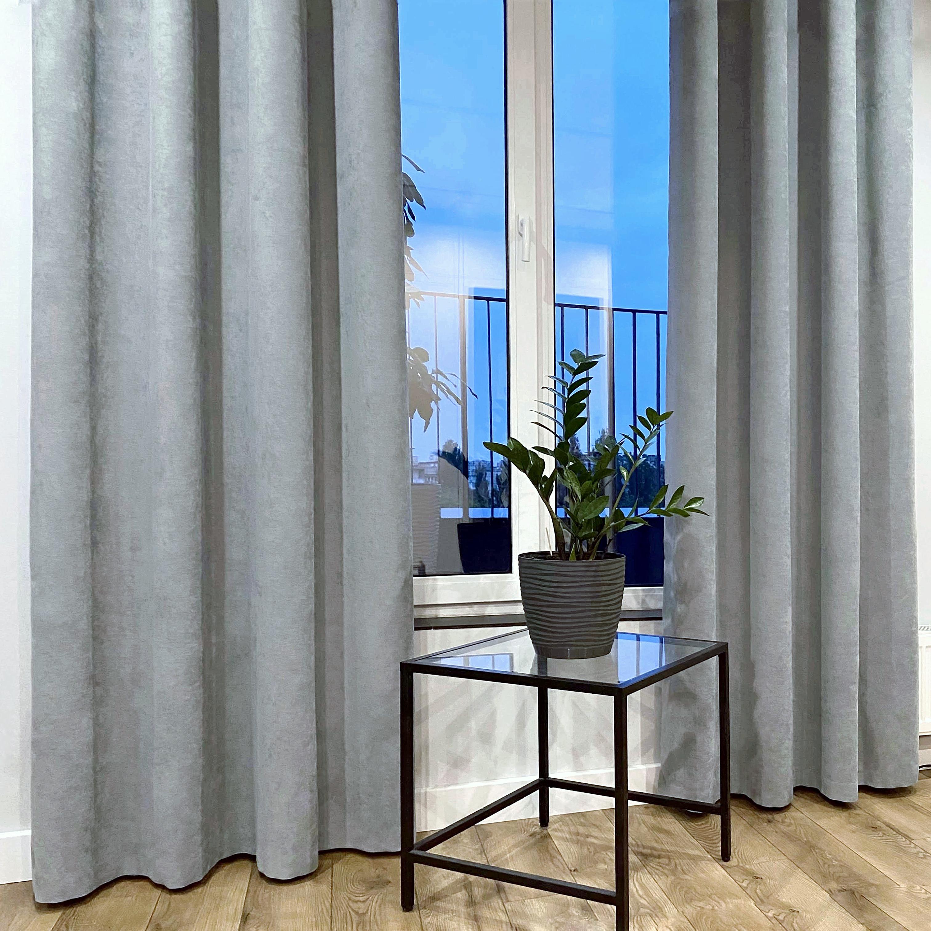 Шторы на серых люверсах микровелюр 175x250 см 2 шт. Серо-голубой (5801525-МТ2/175-GR) - фото 5 Шторы на серых люверсах микровелюр 175x250 см 2 шт. Серо-голубой (5801525-МТ2/175-GR) - фото 5