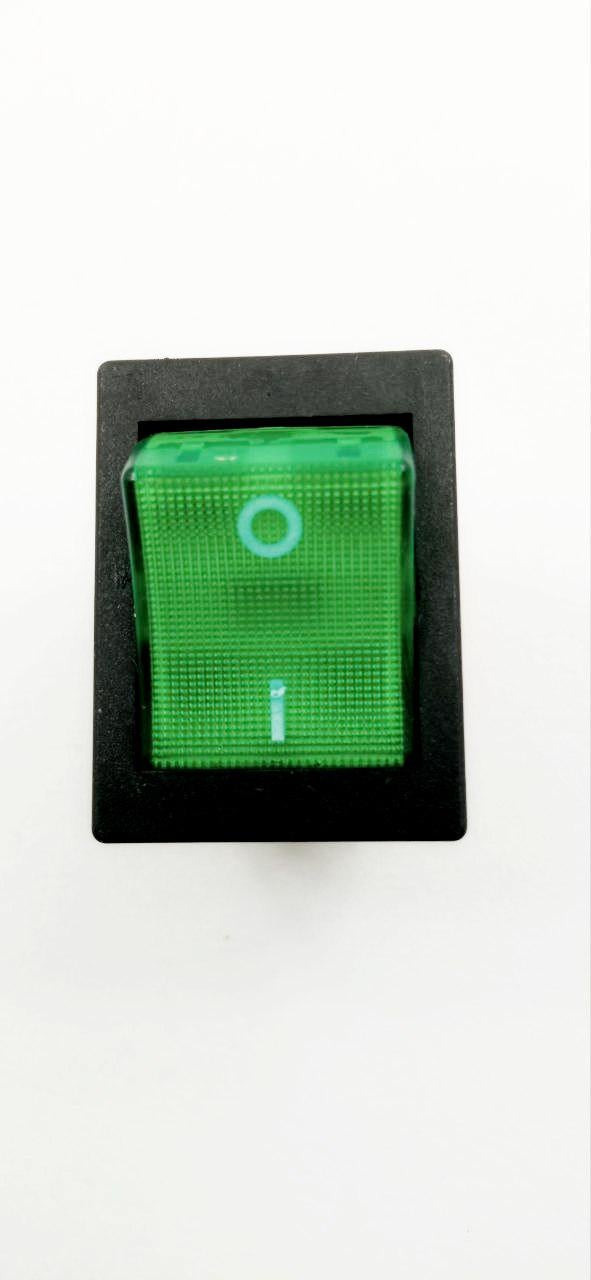Вимикач KCD4 ON-OFF з підсвіткою 4pin 30A 250V Зелений (33837)