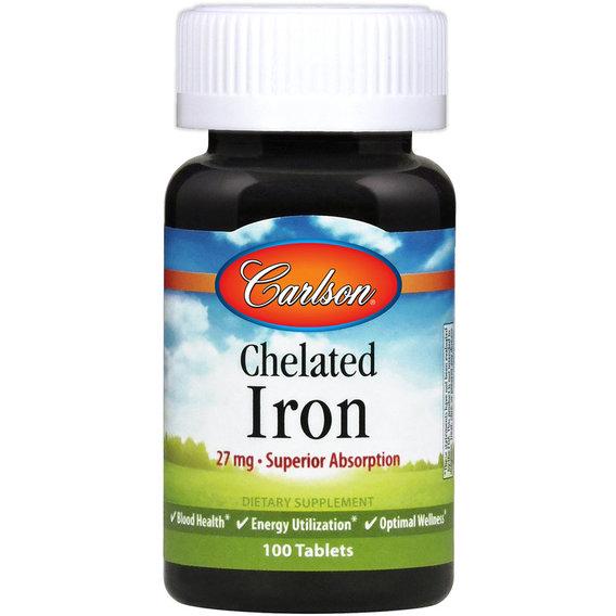 Микроэлемент Железо Carlson Labs Chelated Iron 100 Tabs (CAR-05571)