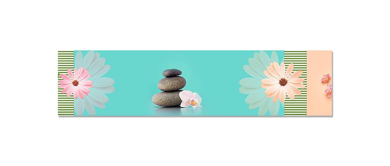 Наклейка виниловая 3D Zatarga Камни и Цветы 600х2500 мм (1271806405)