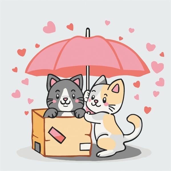 Картина по номерам ART CRAFT Котики в коробке 30х30 см (15565-AC)